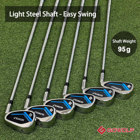 Gowolf premium grip dampens vibration for comfortable play.