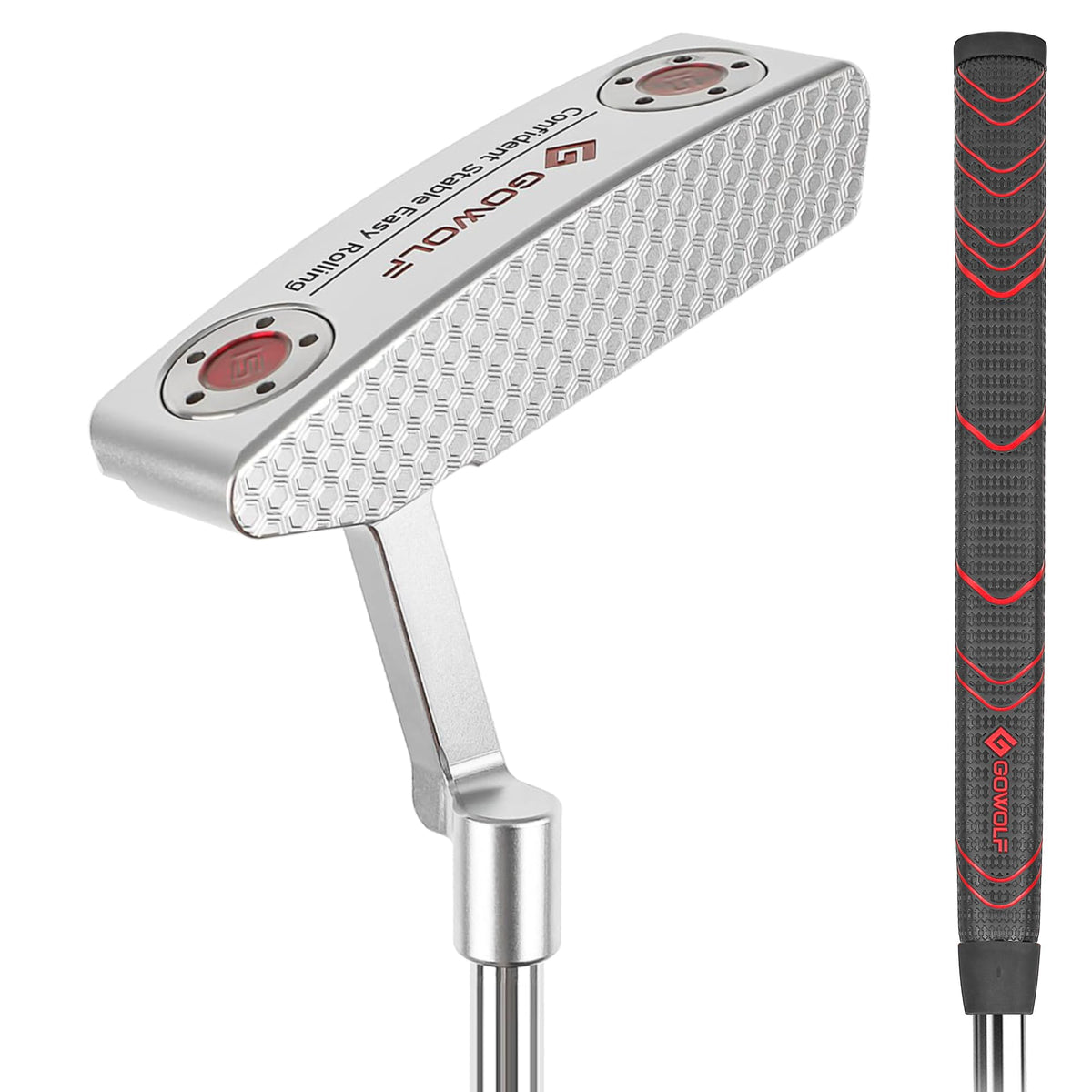 Gowolf forged blade putter head delivers precise feel and consistent contact.