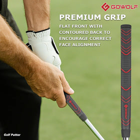 Gowolf peak-nest groove on the face helps with friction and stability.