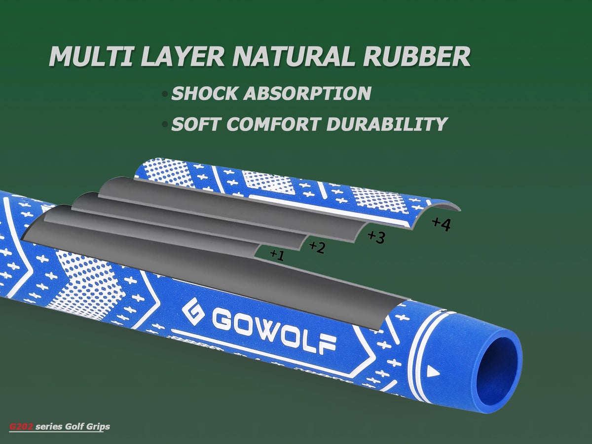 Gowolf S02 Pro 13-pcs grip set for drivers and irons versatility.
