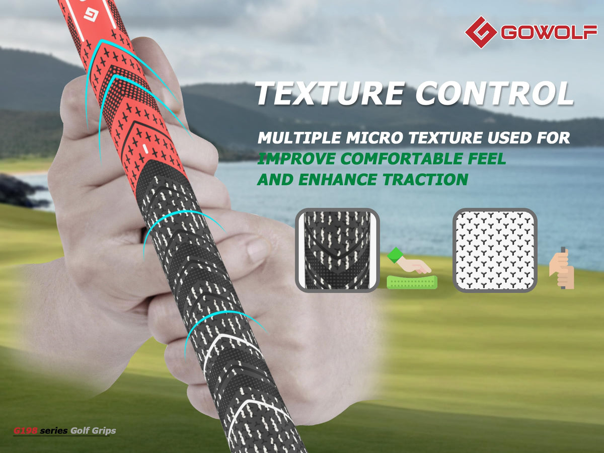 Gowolf soft texture grip offering traction and comfort during swings