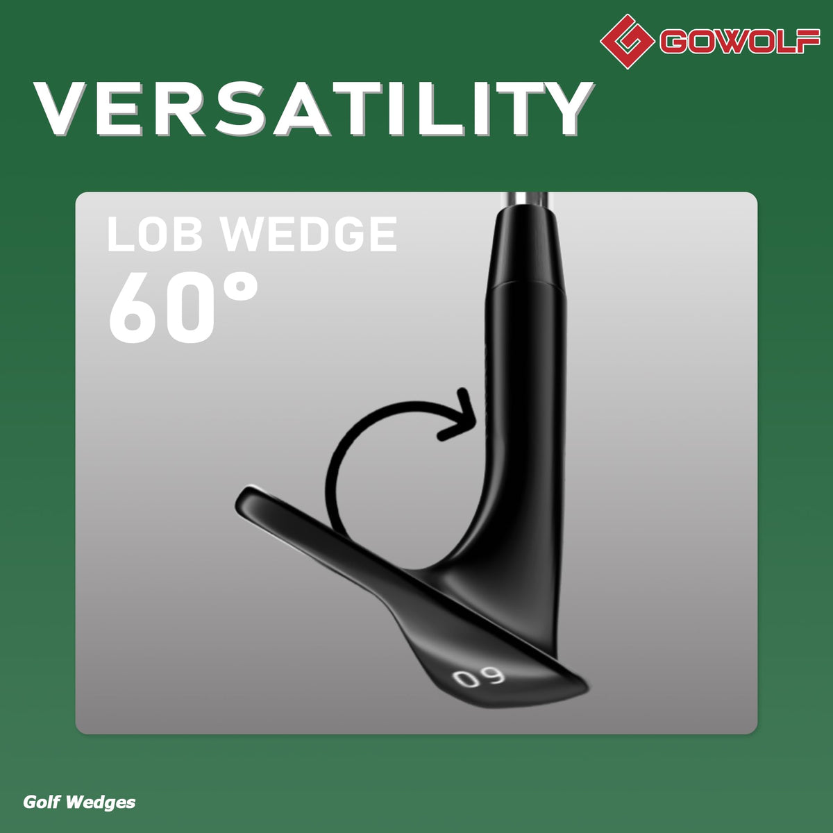 Gowolf wedge anti-glare milled face aids clean alignment at address