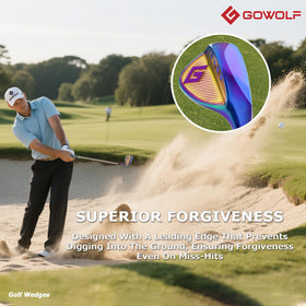 Gowolf forged micro-milled face close-up for consistent feel.