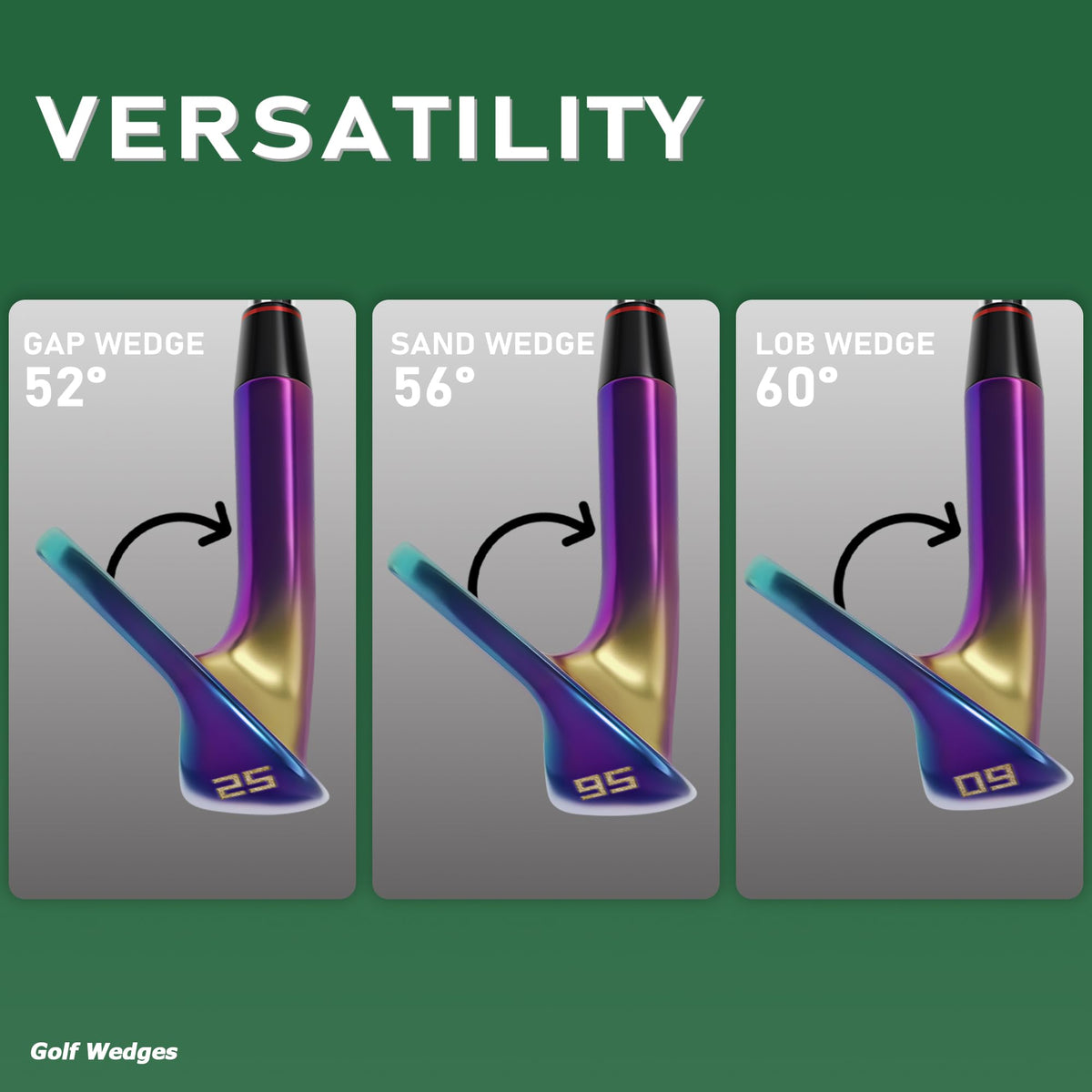 Gowolf leading-edge forgiveness close-up reduces fat shots.