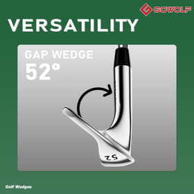 Gowolf right-hand wedge set showing range from 50 to 58 degrees.