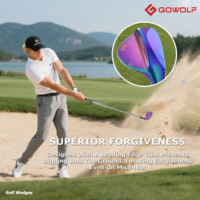 Gowolf wedge anti-glare face for clean alignment under sun