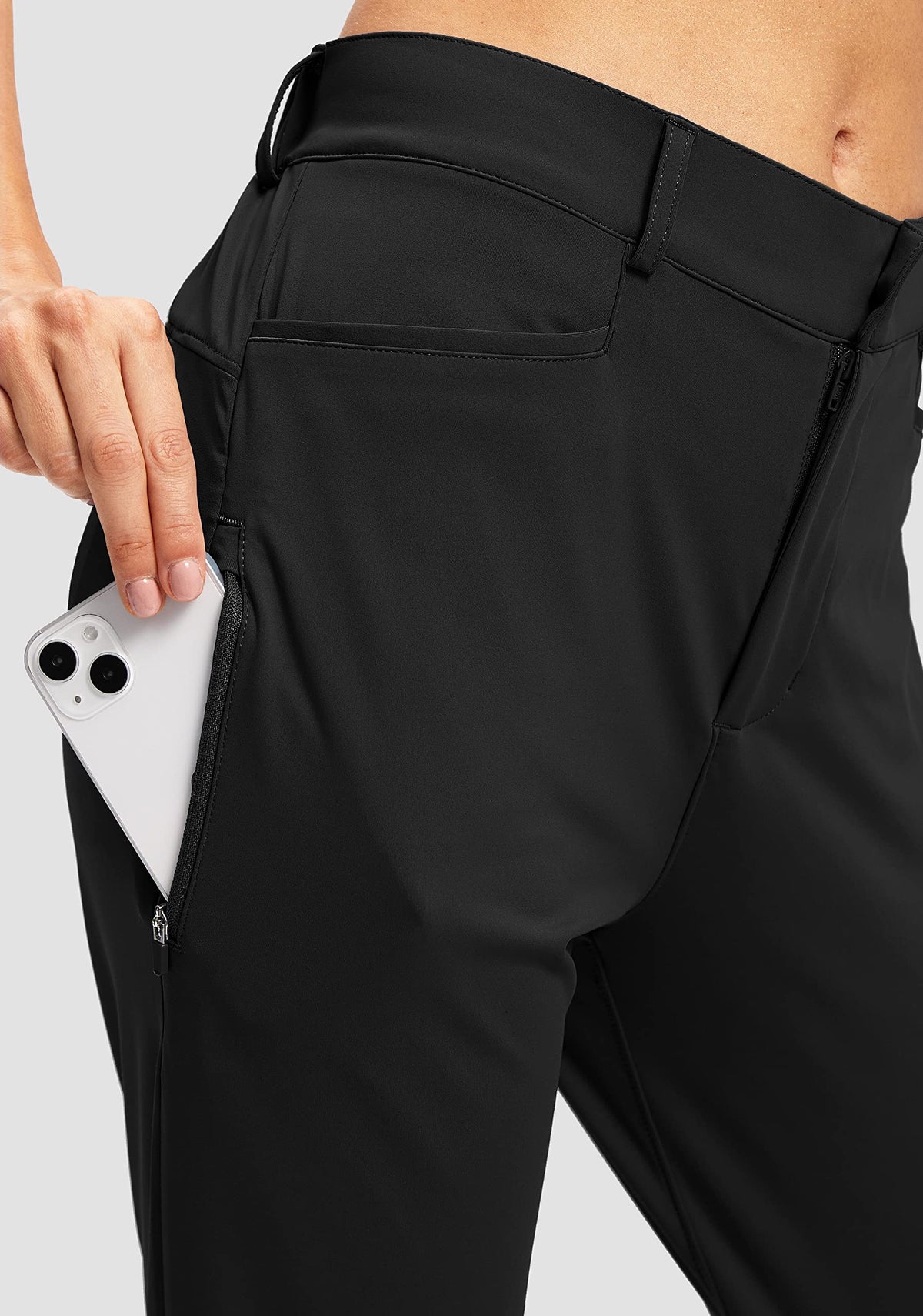 Gradual women's golf pants showcase ankle-length silhouette and breathable airflow.