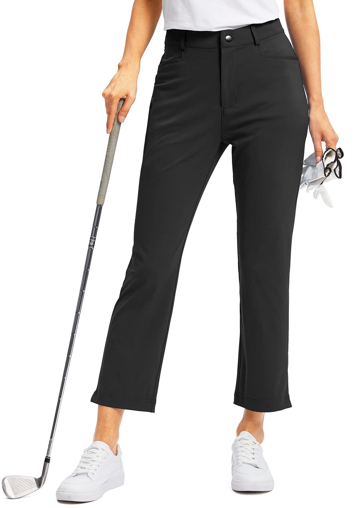Gradual women's golf pants with zippered back pocket for secure essentials on the course.