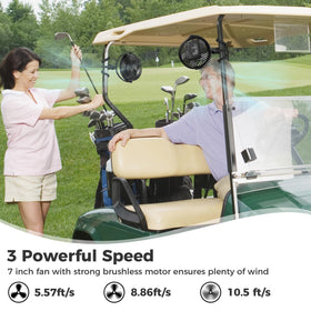 GRANDFAST fan offering 3 speeds to tailor breeze while playing