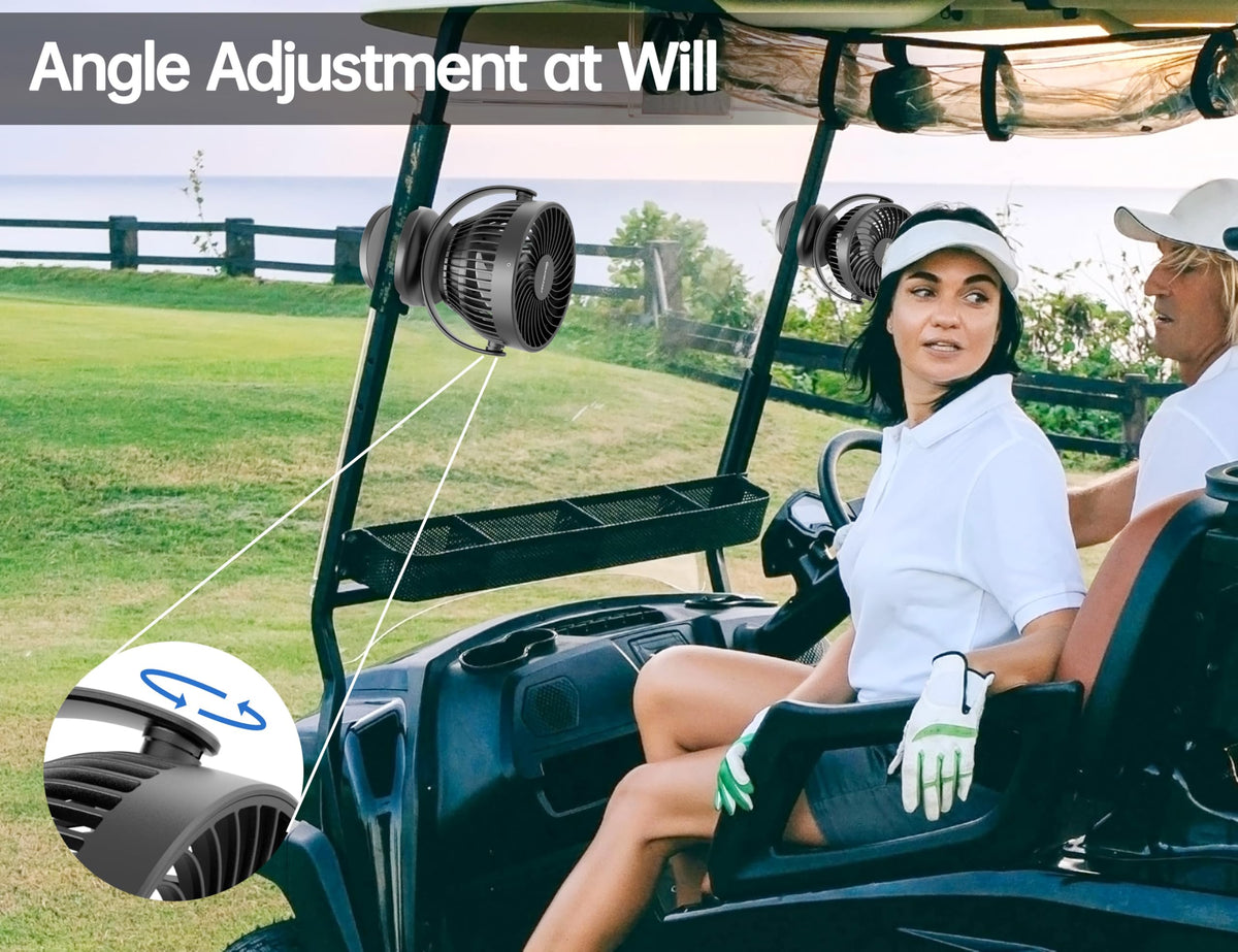 GRANDFAST brushless motor provides quiet yet strong airflow for cart comfort