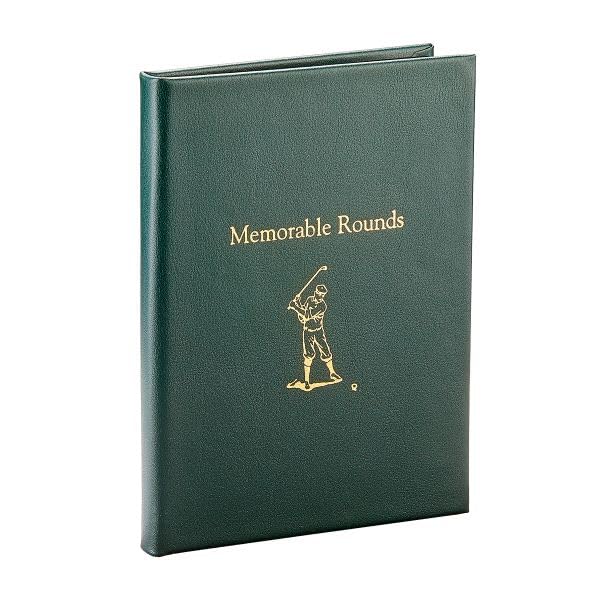 Graphic Image Memorable Rounds Leather Book interior pages protect scorecards and photos.