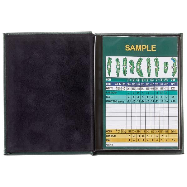 Graphic Image Memorable Rounds Leather Book scorecards section holds up to 36 records.