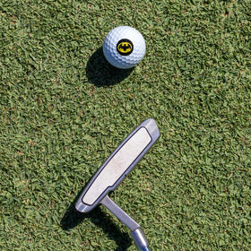 GRAPHICS & MORE Batman 89 logo Wilson ball in action on the green for confidence.