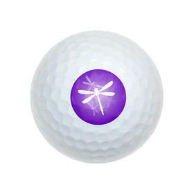 Graphics and More dragonfly design Wilson golf ball close-up highlighting vibrant artwork.