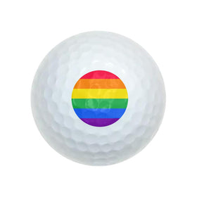 GRAPHICS AND MORE Rainbow Pride Wilson golf ball design improves visibility and control during play.