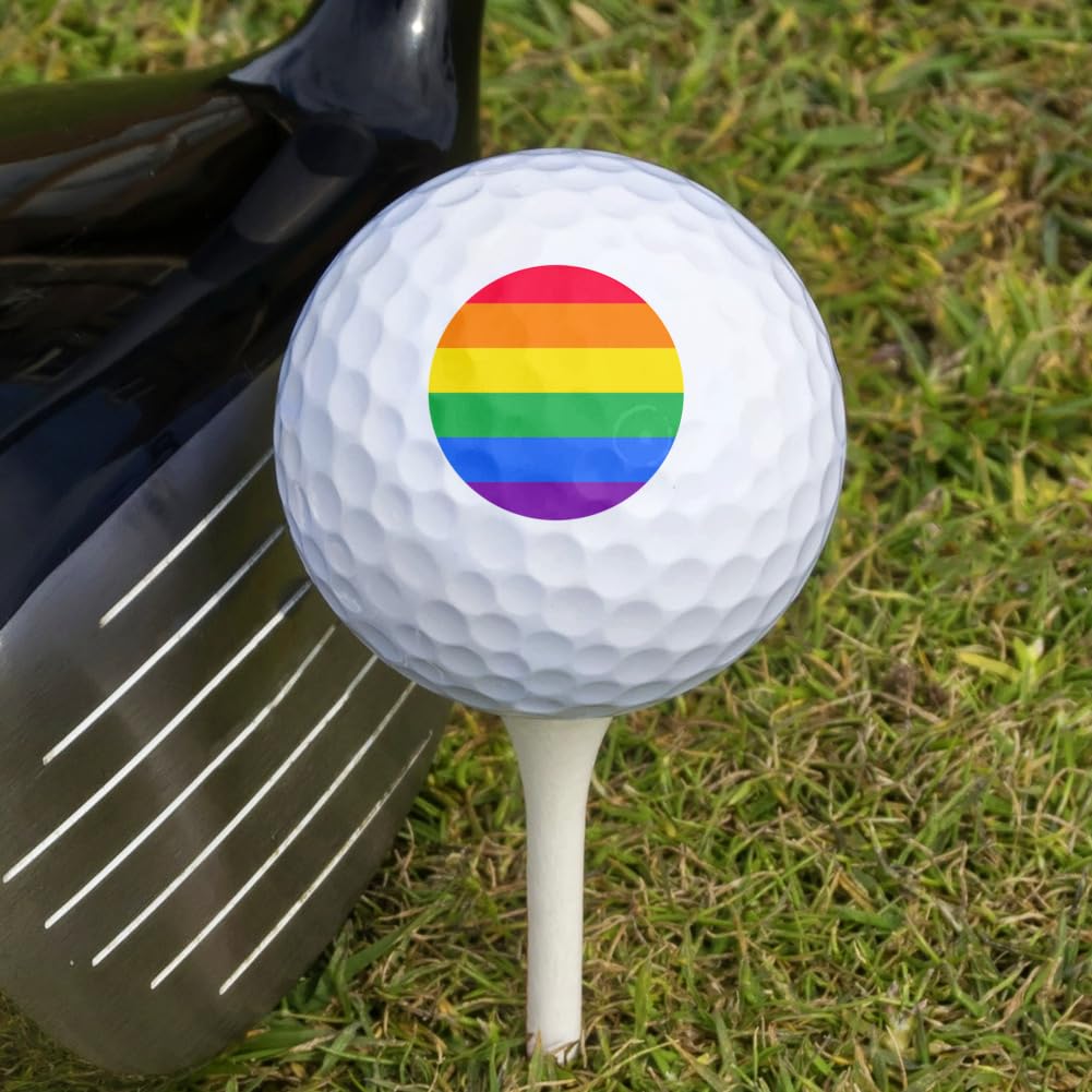 GRAPHICS AND MORE Rainbow Pride Wilson golf ball makes a thoughtful gift for golf lovers.