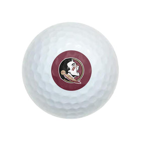 Full‑color Florida State logo Wilson golf ball showcasing vibrant branding.