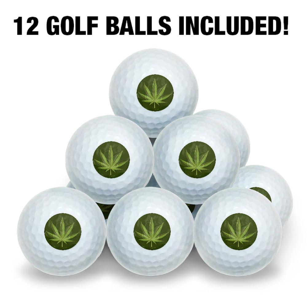 GRAPHICS & MORE Wilson golf ball with marijuana leaf design emphasizes precision and control.