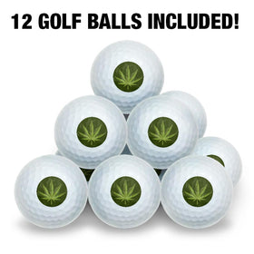 GRAPHICS & MORE Wilson golf ball with marijuana leaf design emphasizes precision and control.