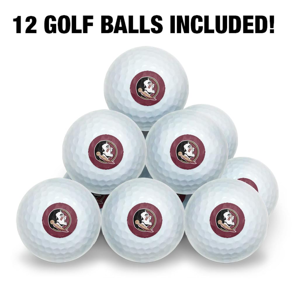 Regulation-size Wilson golf ball in flight with FSJ logo reference for consistent play.