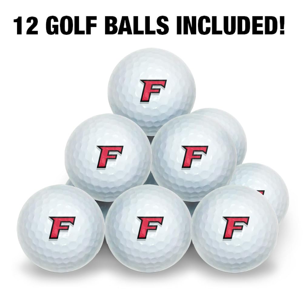 GRAPHICS AND MORE Fairfield University Wilson golf balls regulation size shown for serious play.