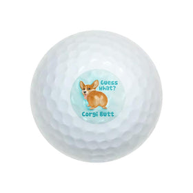 GRAPHICS AND MORE Side design shot showcases vibrant corgi motif on Wilson balls