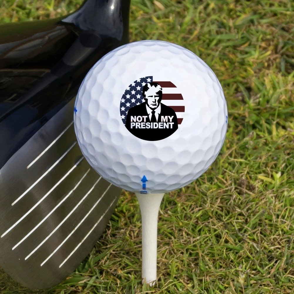 GRAPHICS & MORE Not My President golf balls—distinct designs to spark conversations on course
