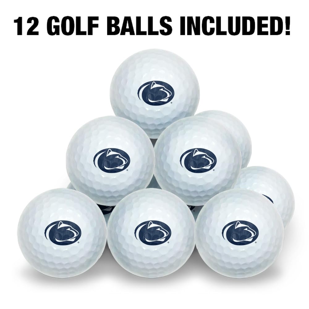 GRAPHICS AND MORE PSU Wilson golf balls close-up cover reveals durable core and premium feel.