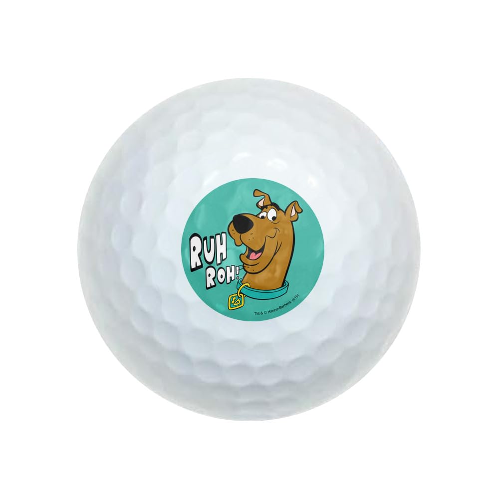 Close-up of Scooby-Doo design on Wilson ball for eye-catching course appeal.