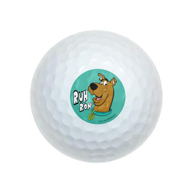 Close-up of Scooby-Doo design on Wilson ball for eye-catching course appeal.