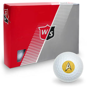 GRAPHICS & MORE Star Trek Command Shield ball, front view for reliable distance.
