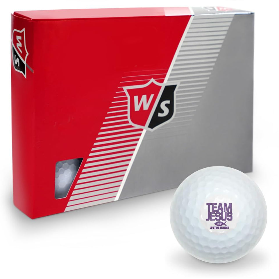 Graphics and More Team Jesus 316 ball design on Wilson golf ball for fans.