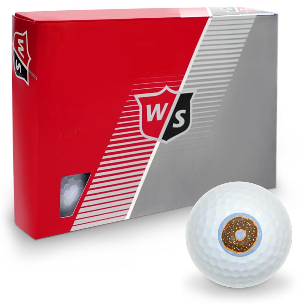 Graphics & More Wilson donut sprinkles 12-pack golf ball for on-course style and versatility.