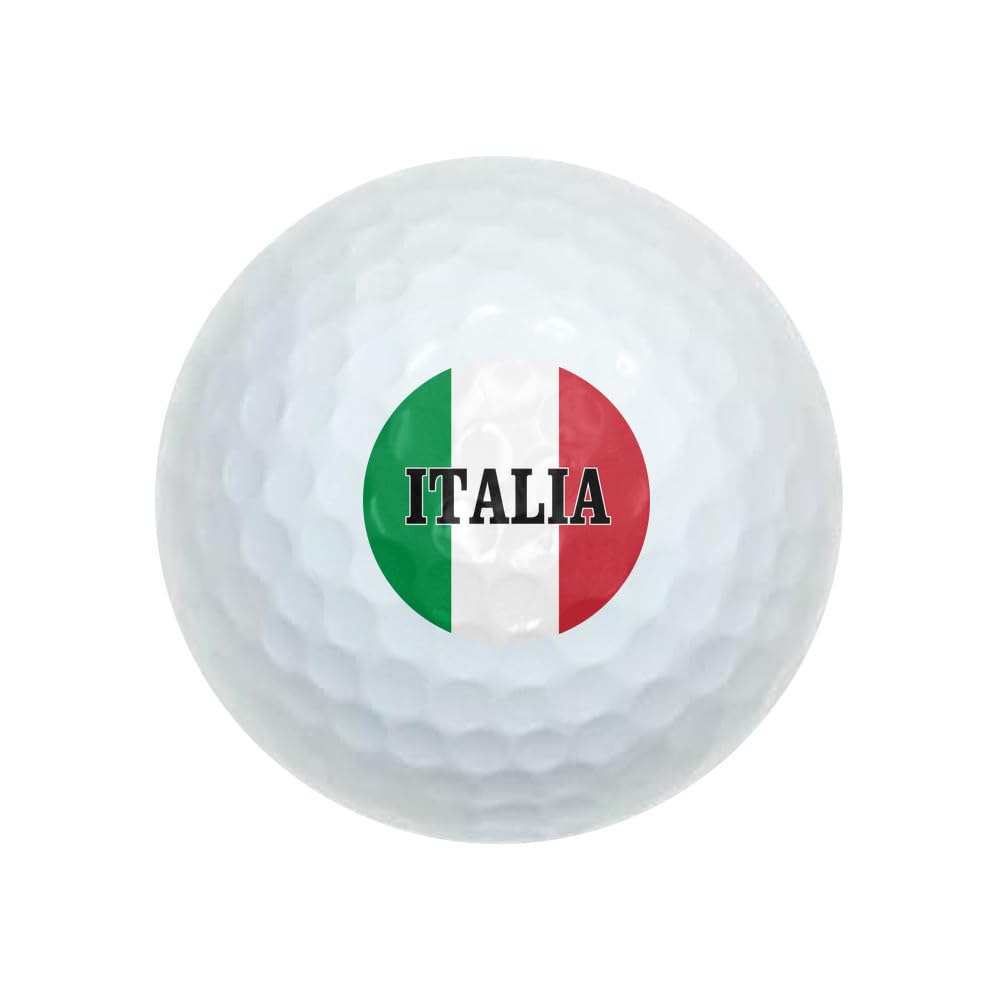 Italia flag design on Wilson golf balls offers reliable distance and control.