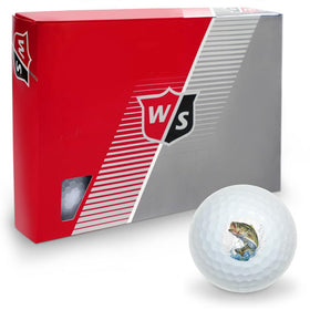 GRAPHICS & MORE Wilson golf balls with licensed design boost on-course visibility.