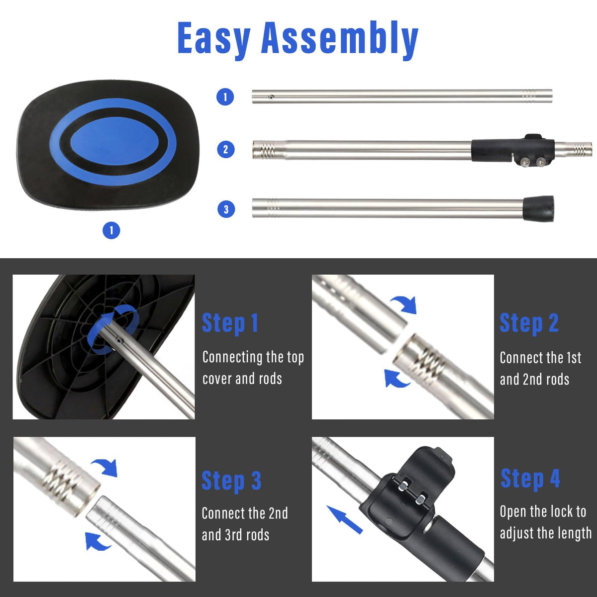 Greeily easy disassembly enables compact storage after travel.
