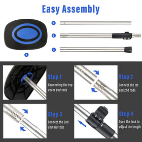Greeily easy disassembly enables compact storage after travel.
