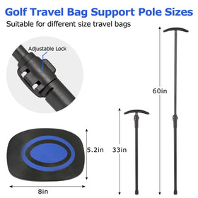Greeily metal shaft provides sturdy support to prevent club damage during flights.