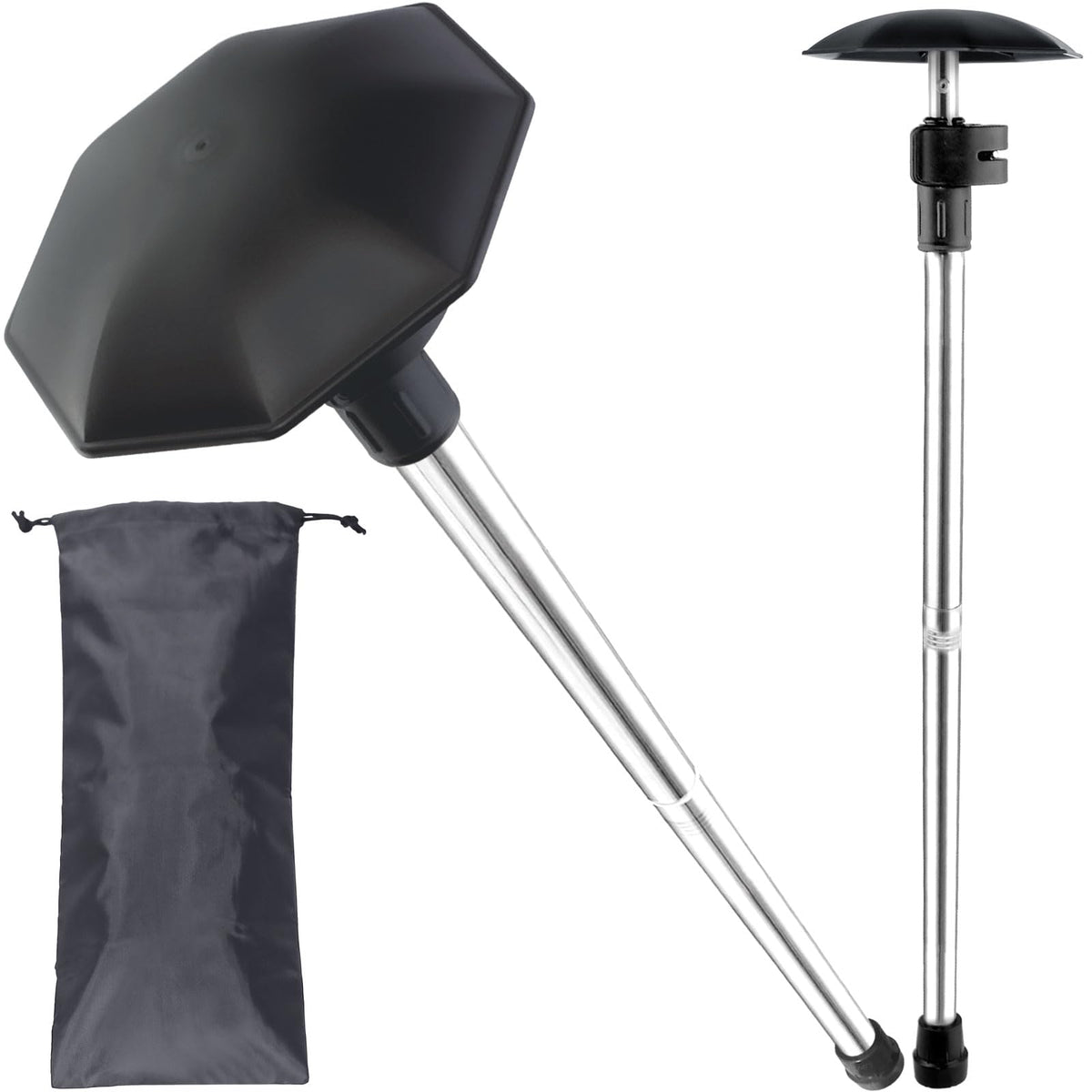 Greeily golf travel pole extended length provides secure club support.