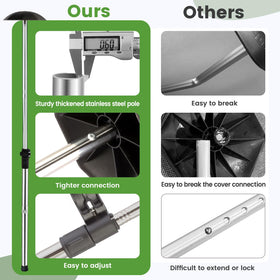 Greeily golf travel pole sturdy locking clips prevent movement.