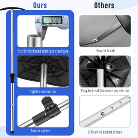 Greeily pole locking clips secure clubs for travel.