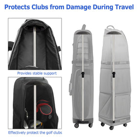 Greeily quick-setup golf pole simplifies packing before flight