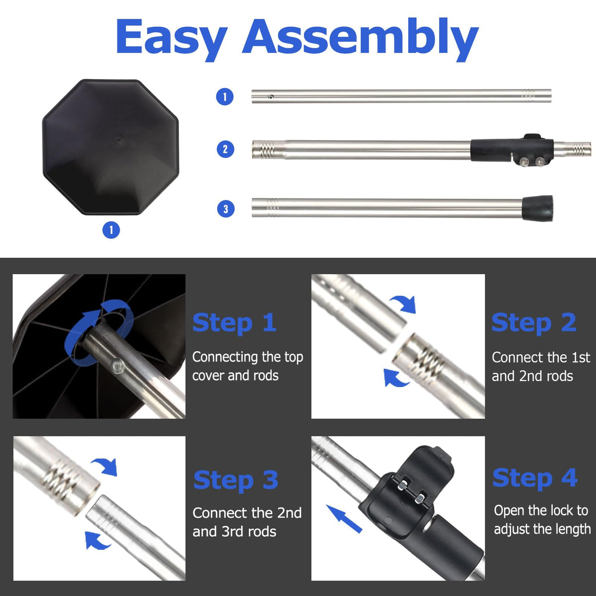 Greeily sturdy pole helps protect clubs from damage in overhead compartments