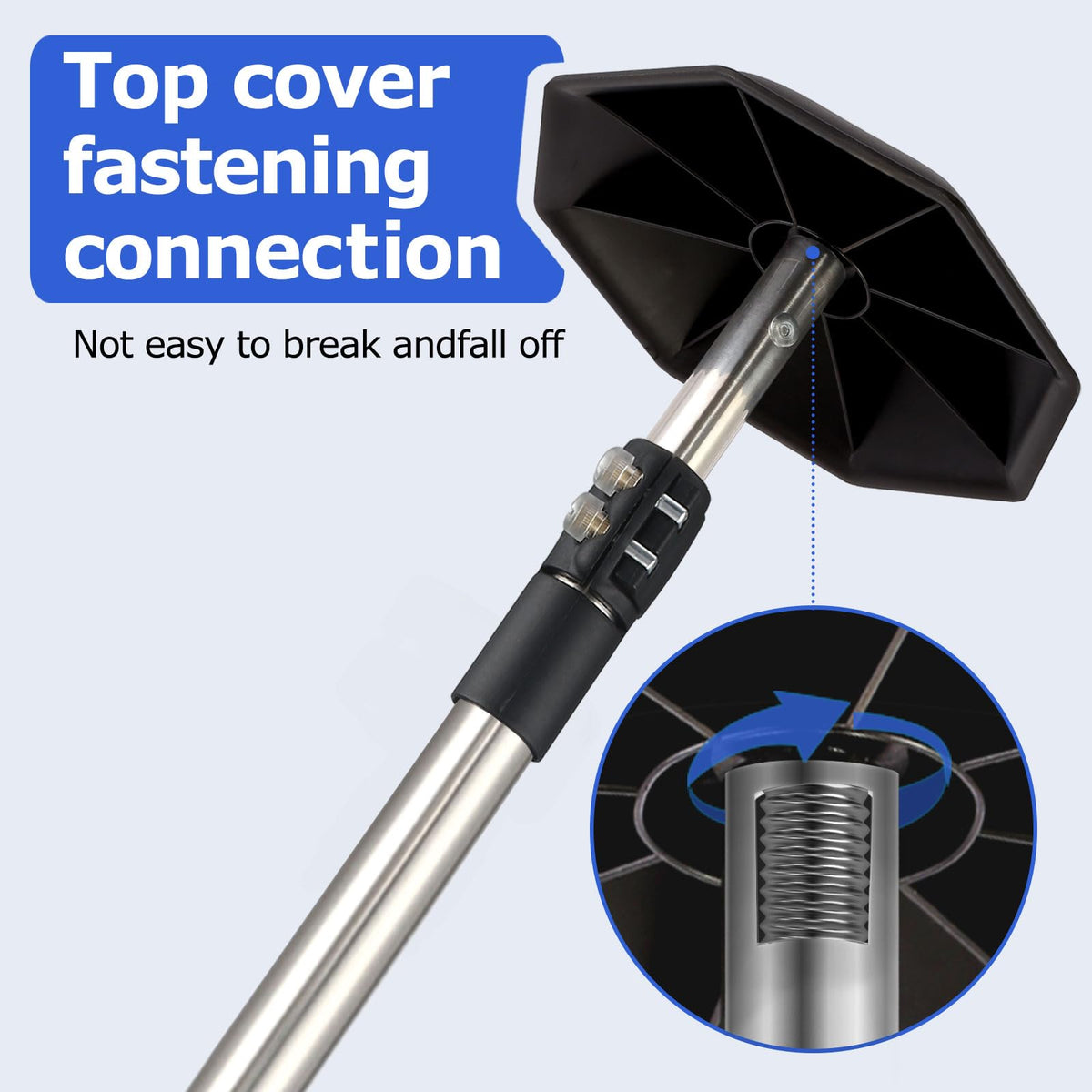 Greeily travel bag pole keeps bag upright during transit