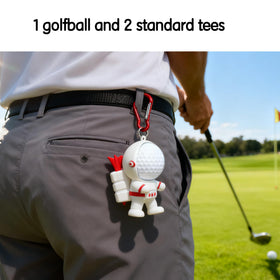 Green Action Astronaut tee holder with magnets ensures secure cart attachment.