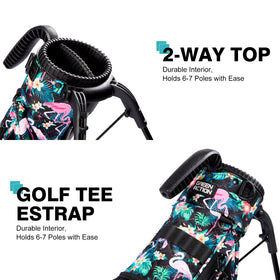 Green Action Sunday Golf Bag Flamingo Pattern adds playful style on the course.