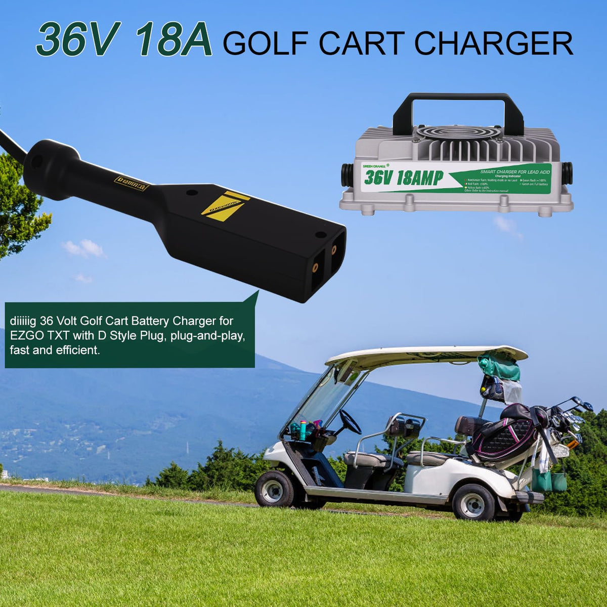 Green Orange rugged aluminum housing suited for outdoor charging