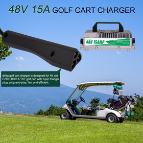 Green Orange Club Car Charger with carrying handle for portability