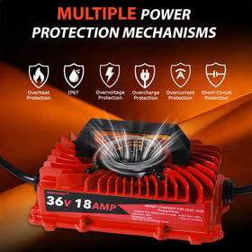 Green Orange IP67 dustproof outdoor charger designed for outdoor use in rain or dust.