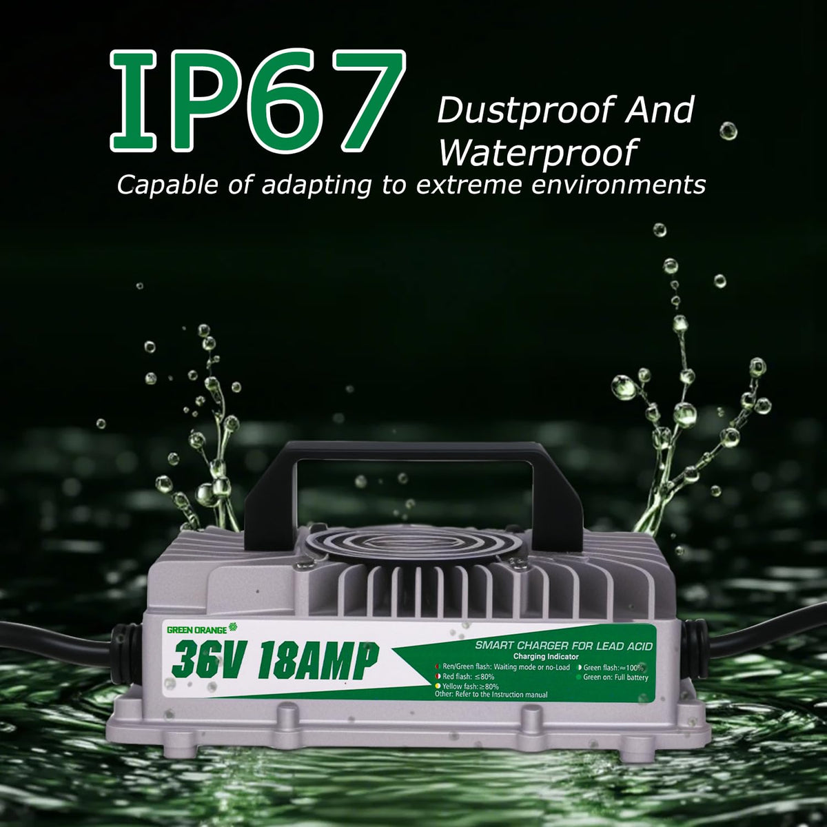 Green Orange ETL/FCC certified safety features for reliable charging